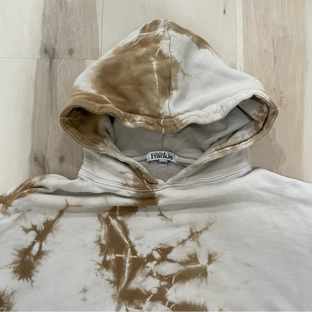 Frankie’s Bikinis Brownie Tie Dye Sweatpants & Hoodie Set Women's XS Brown Tan - Picture 8 of 16